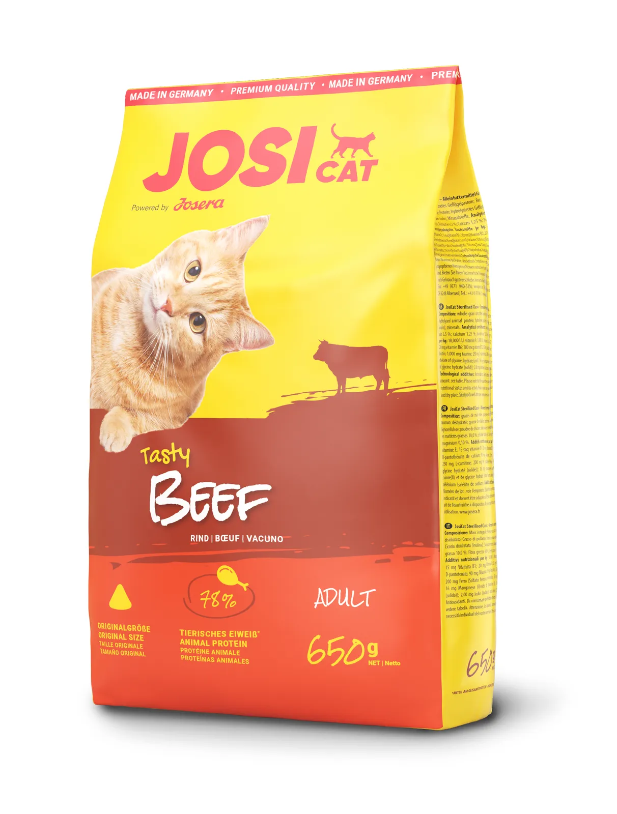 Kassitoit JosiCat Tasty Beef 650g