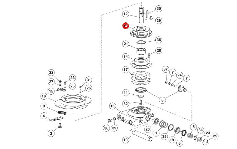 Otsamooduli ketta flants Lely 4-1220-0771-0