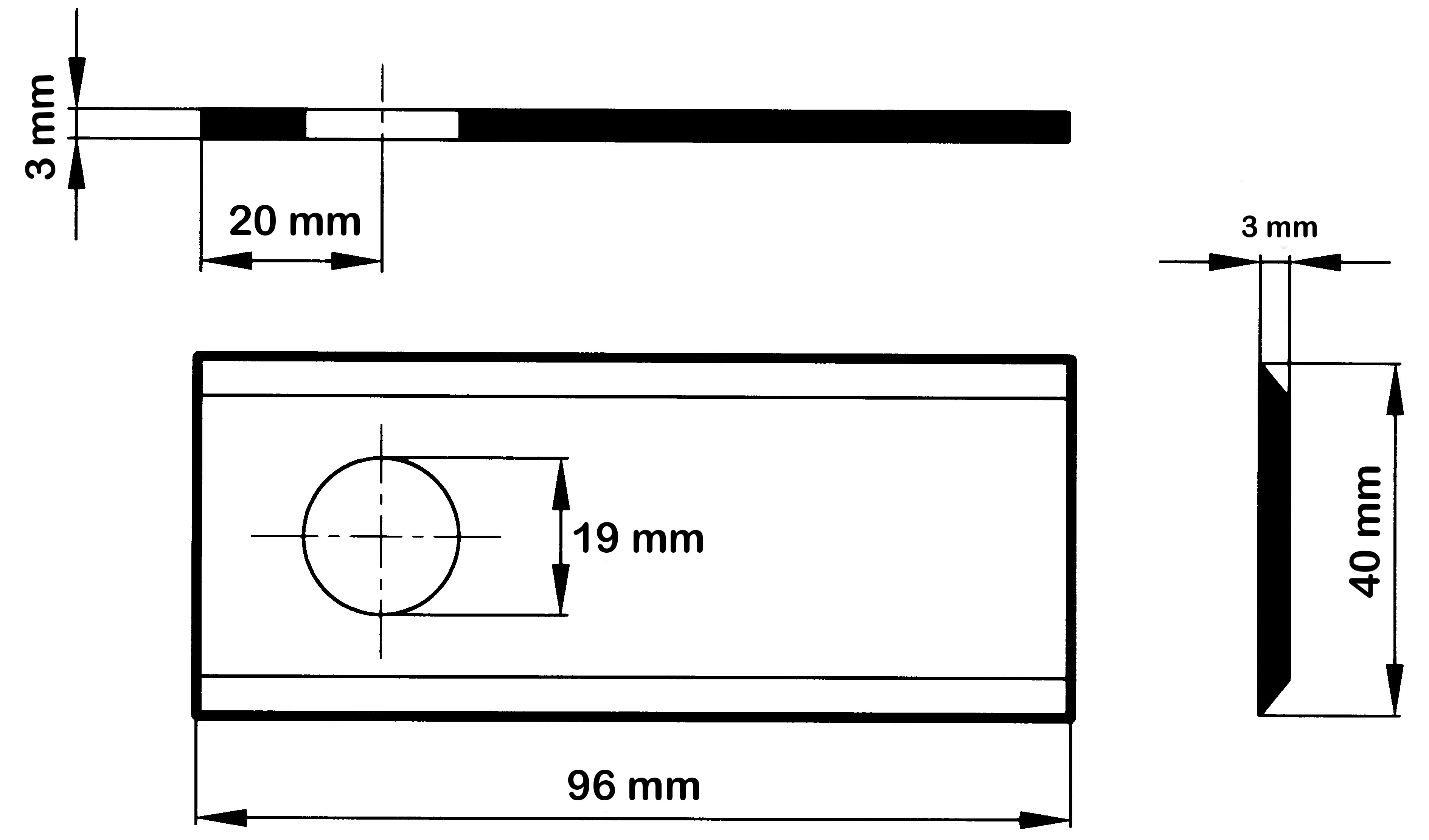 Rootoritera Galfre/poolakas 96x40x3mm ¤19mm