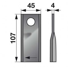 Rootoritera 107x45x4mm¤18.25mm parem KUHN