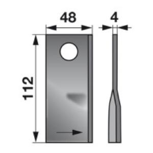 Rootoritera 112x48x4mm ¤19mm vasak Krone/Samaz/Fella,134309