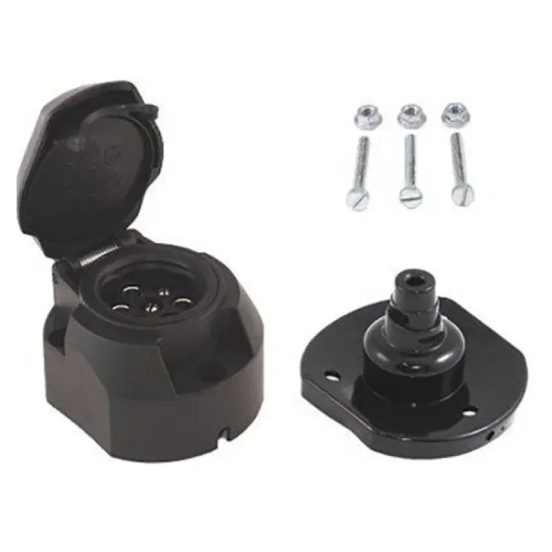 Haagise pistikupesa EM 7+1pin plast tihendiga+poldid