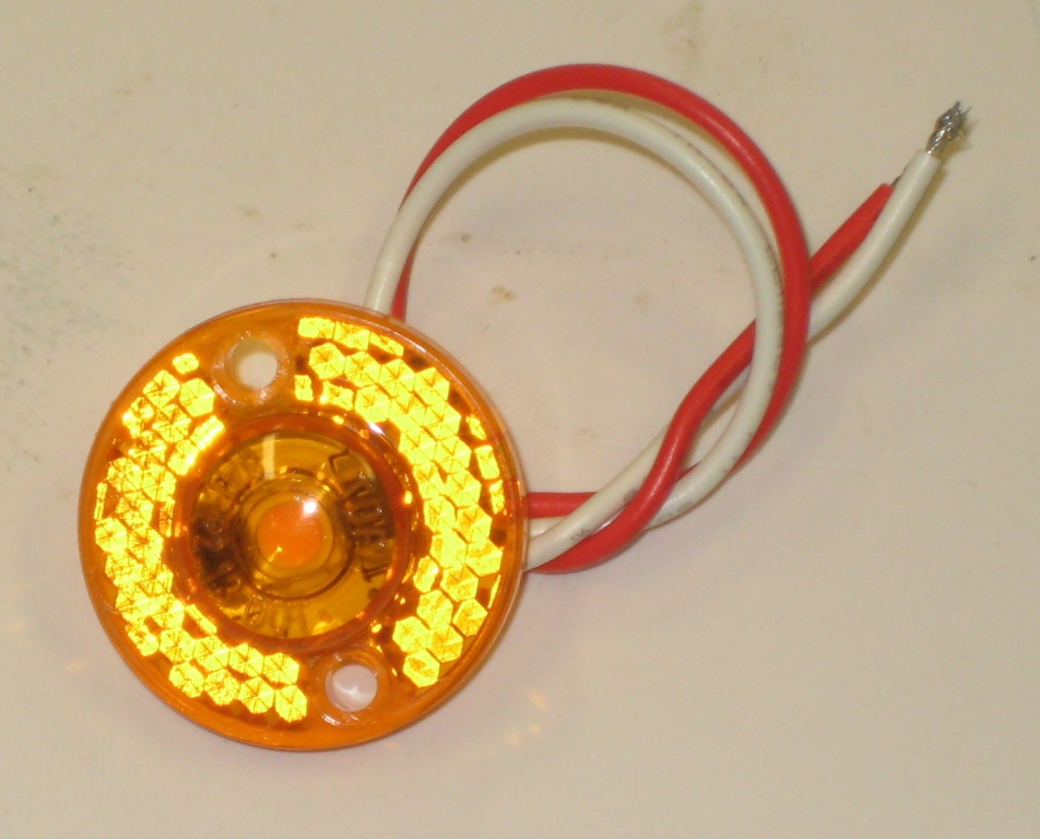 Küljetuli kollane LED 30mm 12/24V