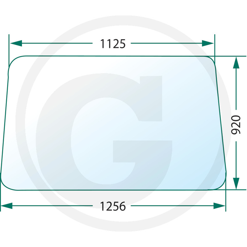 Esiklaas MTZ  80-6700011-01 (1125/1256x920mm) suur kabiin