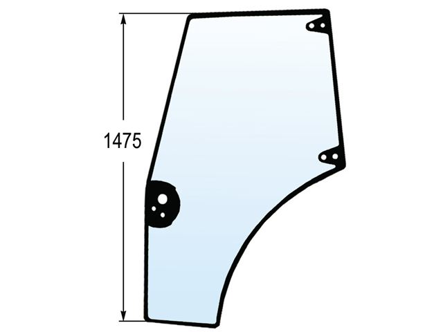 Ukseklaas Case JX,NH TD/TS 87620234 vasak