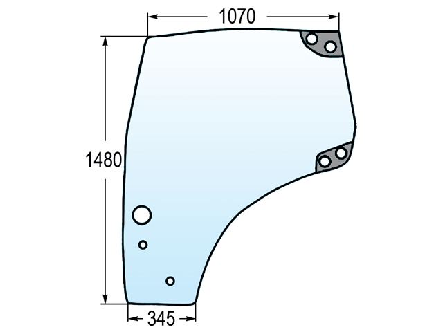 Ukseklaas 87560786 Case,NH 87560786 MXU,MAXXUM,PUMA vasak