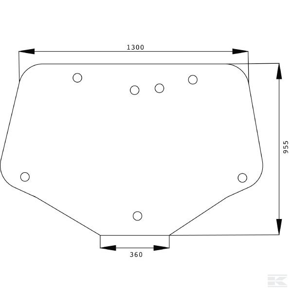 Tagaklaas CASE IH, NH 87744542,82030887, 87663400