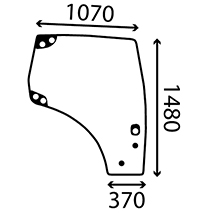 Ukseklaas parem CASE, New Holland, 87560791