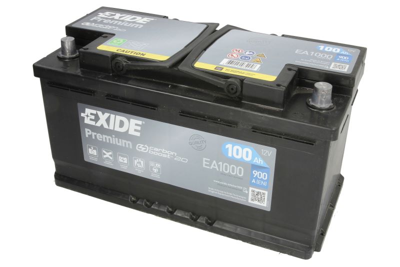 Aku 100Ah 900A 353x175x190mm Exide EA1000 (-/+)