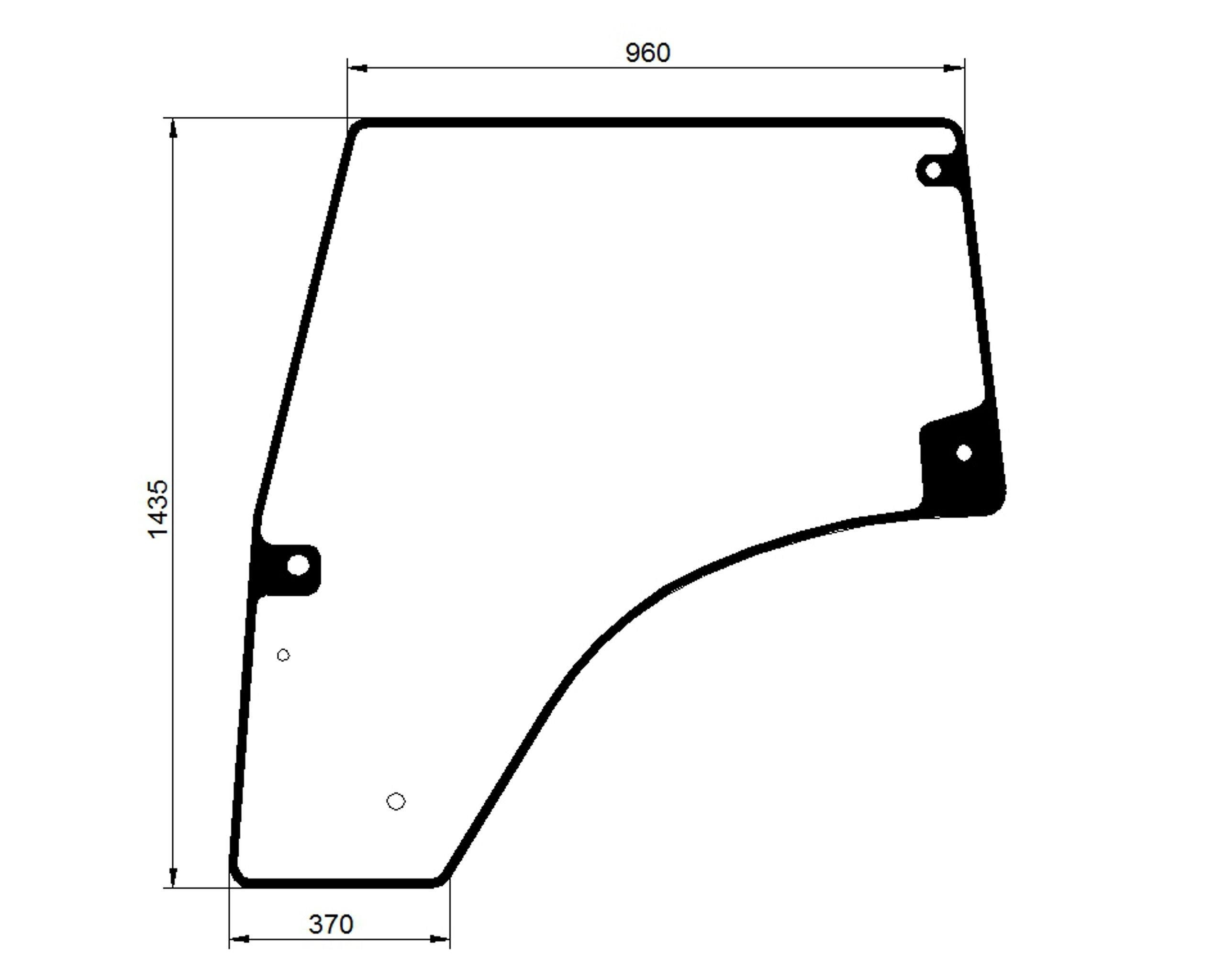 Ukseklaas vasak Deutz-Fahr, Same 0.016.8743.0