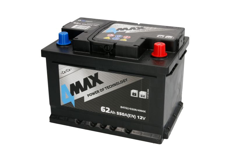 Aku 62Ah 550A 242x175x175mm B13 4MAX (-/+)