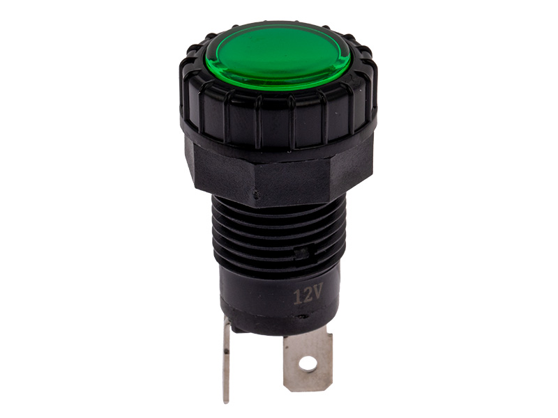 LED-märgutuli roheline 10-30V ¤17mm 2x6.3mm klemm