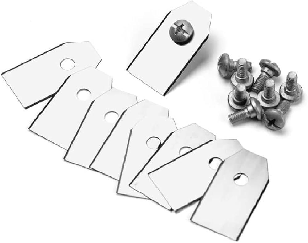 Robotmuruniiduki terad 35x19x0.8mm ¤5mm Husqvarna,Garden 9668095-01,4087-20 9tk poltidega