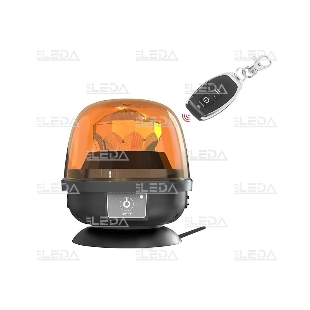 Vilkur LED oranz 12/24V 15W ECE R65,R10 laaditav juhtmevaba puldiga