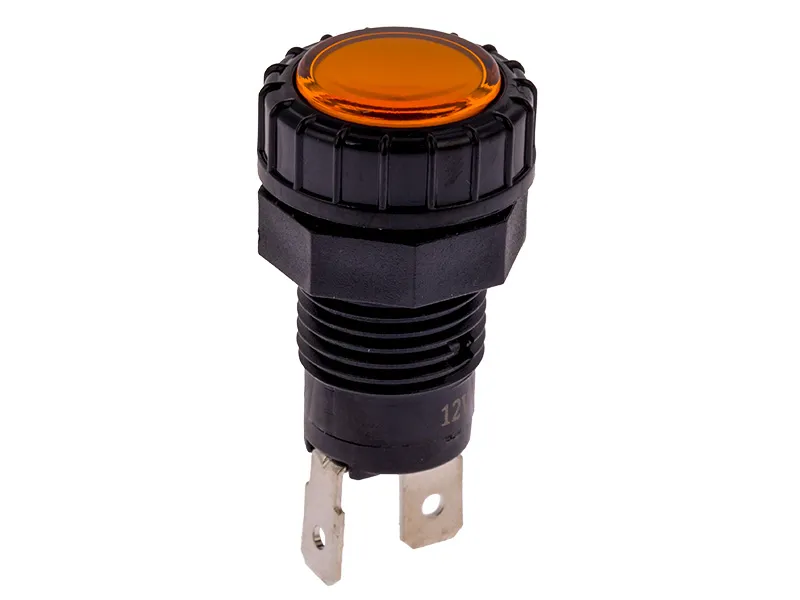 LED märgutuli oranz 10-30V ¤17mm 2x6.3mm klemm